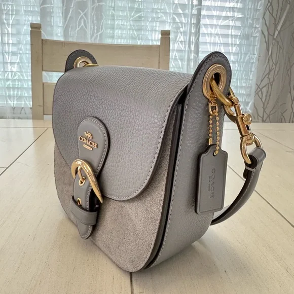 Coach Gray Crossbody Bag with Gold Hardware - Picture 6 of 13